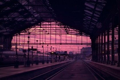 La gare en rose
