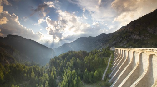 Fedaia Dam Sunset